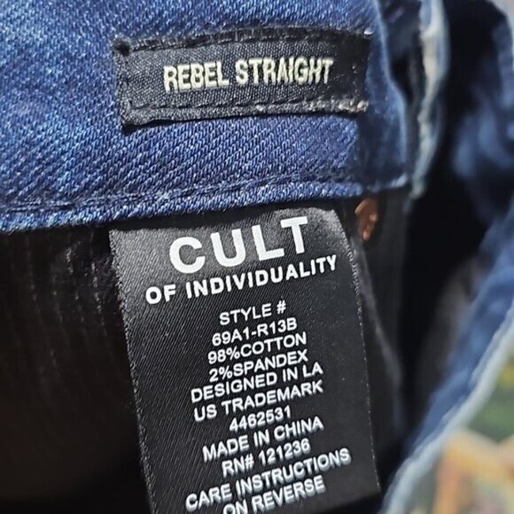 Cult of Individuality New York Rebel Straight Jeans Size 30x34 New - Picture 9 of 13